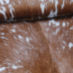 Luxurious Brown & White Premium Goatskin Rug | Handcrafted Hair-On Rug for Timeless Elegance - Sophistication in Any Room - Celestial Leather Limited