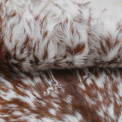 Luxury Brown and White Goat Hide Rug - Premium Handcrafted Hair-on Goatskin Rug with Non-Slip Suede Back, Sustainable and Eco-Friendly - Celestial Leather Limited