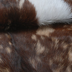 Goat Skin Rug: Tri-Color genuine Goat hide rug