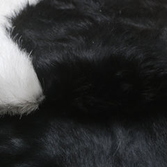 Luxury Black & White Goat Skin Rug - Handmade, Soft & Non-Shedding Goat Skin Floor Rug - Celestial Leather Limited