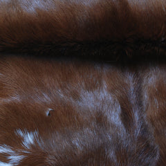 Luxury Brown & White Goat Hide Rug | Premium Hair-On Skin Rug for Home Decor - Celestial Leather Limited