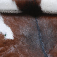 Luxurious Brown & White Hair-on Goat Skin Rug - Premium Goat Hide Rug Elegance - Sophistication for Home Décor - Hypoallergenic - Celestial Leather Limited