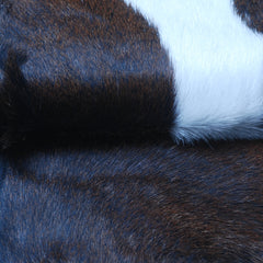 Authentic Dark Brown Goat Hide Rug - Unique Pattern for Modern and Classic Décor