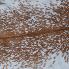 Handcrafted Brown and White Goat Skin Rug - Soft, Durable, and Elegant Décor