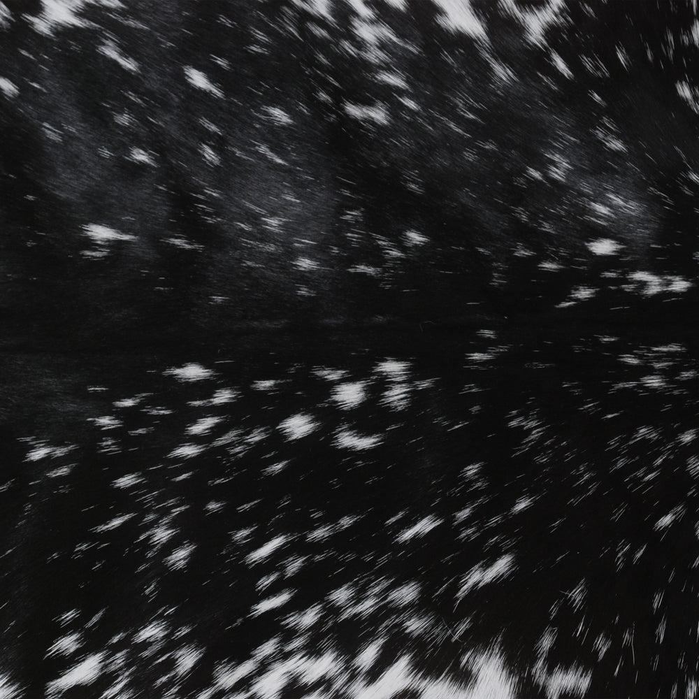 Sophisticated Black & White Genuine Goat Skin Rug - Modern Animal Hide Décor for Home - Hypoallergenic, Sustainable, Unique Pattern - Celestial Leather Limited