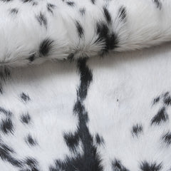 Authentic Black and White Goat Skin Rug - Perfect for Modern and Classic Décor