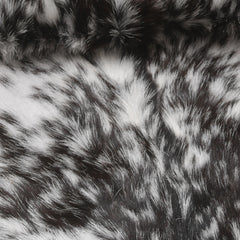 Luxury Black & White Natural Goatskin Rug | Modern Decor | Hypoallergenic - Non-shedding | Sustainable Eco-friendly Design