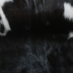 Black and White Handmade Goat Skin Rug – Rustic Charm for Your Home