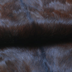 Rustic Dark Brown Goat Hide Rug - Genuine Leather for Timeless Home Styling