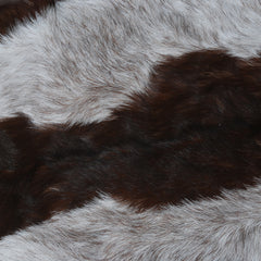 Stylish Dark Brown Goat Hide Rug - Perfect Accent for Contemporary Homes
