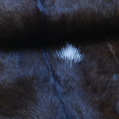 Rustic Dark Brown Goat Hide Rug - Genuine Leather for Timeless Home Styling