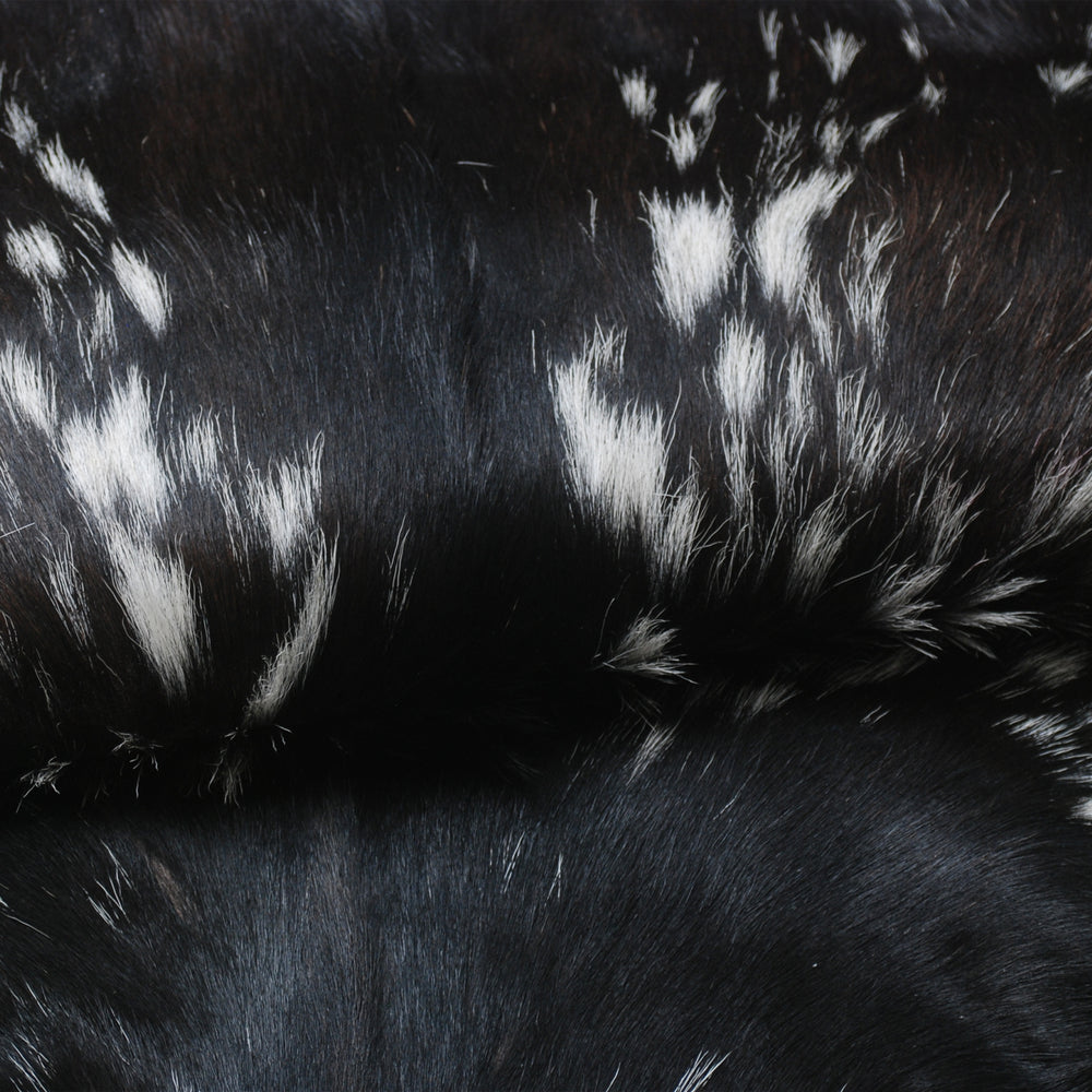 Luxurious Black & White Goat Skin Rug - Premium Quality Rug - Celestial Leather Limited