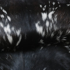 Luxurious Black & White Goat Skin Rug - Premium Quality Rug - Celestial Leather Limited