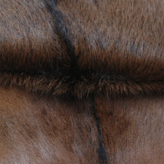 Premium Brown & White Goat Hide Rug - Luxury Hair-on Goatskin Rug, Sustainable - Eco-Friendly, Unique Patterns, Non-Slip Suede Back