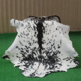 Luxury Handmade Black White Goat Skin Rug - Soft, Pet-Friendly, Non-Shedding, Eco-Friendly Rustic Decor - Celestial Leather Limited