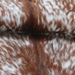 Luxurious Brown and White Goat Hide Rug - Premium Hair-On Goat Skin Rug for Home Décor - Celestial Leather Limited