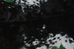 Luxury Black & White Goatskin Rug - Modern Décor, Soft - Pet-Friendly, Unique Natural Hair on Leather, Eco-Friendly Wall Art