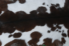 Luxury Dark Brown & White Goat Skin Rug - Soft, Hypoallergenic & Non-Shedding - Non-Slip Backing, Eco-Friendly - Handmade Natural Beauty for Home - Celestial Leather Limited