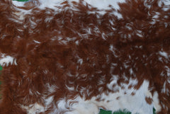 Luxury Brown and White Goat Hide Rug | Premium Hair-On Skin | Handpicked Unique Patterns | Sustainable and Eco-Friendly