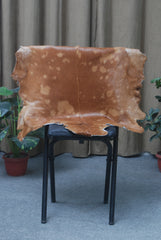 Authentic Hair-On Goat Skin Rug - Brown and White Pattern for Stylish Interiors