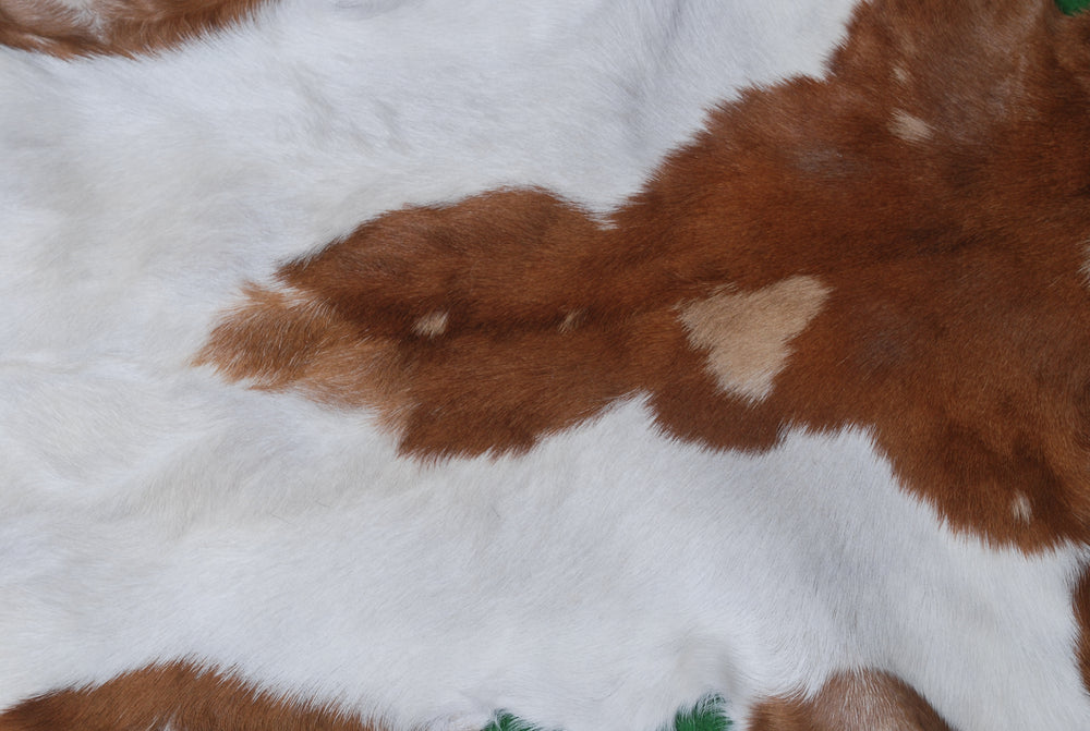 Luxury Multicolor Goat Skin Rug - Handmade from 100% Pure Goat Skin, Hypoallergenic, Non-Slip Suede Back, Sustainable Eco-Friendly Décor - Celestial Leather Limited