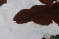 Dark Brown Rug - Soft, Durable, and Eco-Friendly - Handmade Pure Goat Skin Floor Rug - Non-Slip Suede Back