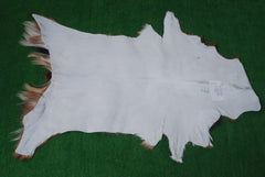 Goat Skin Rug: Tri-Color genuine Goat hide rug