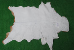 Luxurious Brown & White Genuine Goat Skin Rug for Home Décor