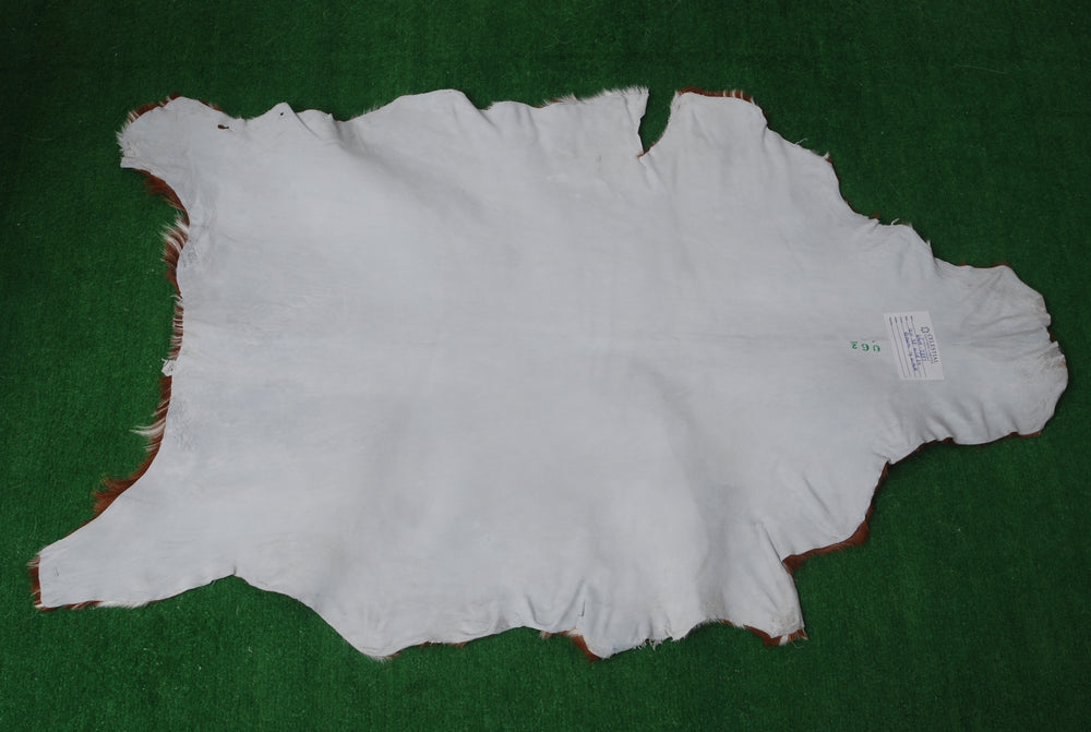 Luxurious Brown and White Goat Hide Rug - Premium Hair-On Goat Skin Rug for Home Décor - Celestial Leather Limited