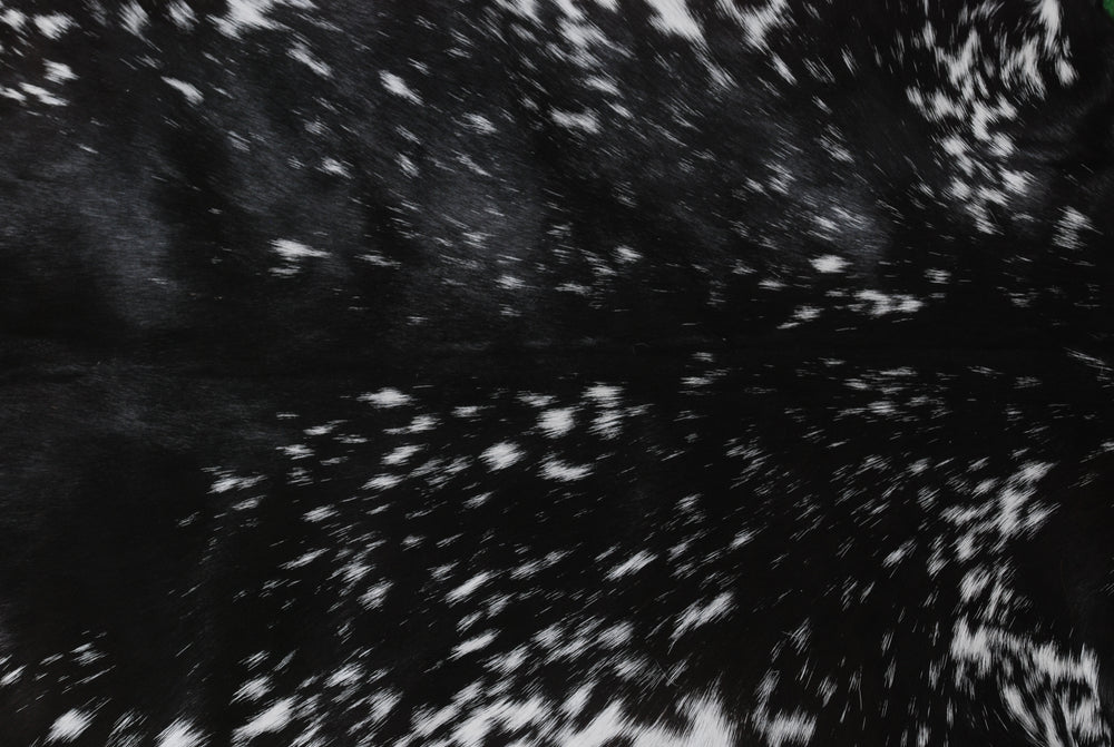 Sophisticated Black & White Genuine Goat Skin Rug - Modern Animal Hide Décor for Home - Hypoallergenic, Sustainable, Unique Pattern - Celestial Leather Limited