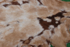 Goat Skin Rug: Tri-Color genuine Goat hide rug