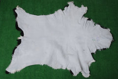 Luxurious Black and White Goat Skin Rug - Natural Hair-On Leather for Home Styling