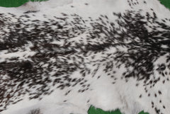 Luxury Black & White Natural Goatskin Rug | Modern Decor | Hypoallergenic - Non-shedding | Sustainable Eco-friendly Design