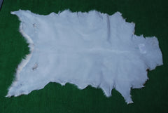 Brown and White Handmade Goat Skin Rug – Classic Elegance for Your Home