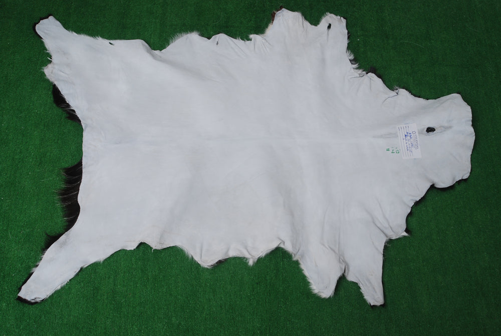 Luxurious Black & White Goat Skin Rug- Home Décor Floor Rug - Celestial Leather Limited