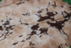 Luxury Dark Brown & White Goat Skin Rug - Handmade, Soft, Non-Shedding, Eco-Friendly, Unique Colour Variations, Hypoallergenic, Non-Slip Suede Back