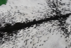 Luxury Black & White Genuine Leather Goat Skin Rug for Modern Sophistication - Style - Celestial Leather Limited