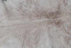 Luxurious Grey and White Natural Goat Skin Rug for Tranquil Wall Decor - Celestial Leather Limited