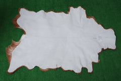 Rustic Dark Brown Goat Hide Rug - Genuine Leather for Timeless Home Styling