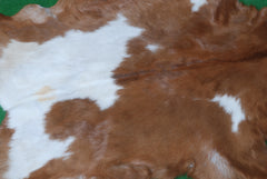 Rustic Dark Brown Goat Hide Rug - Genuine Leather for Timeless Home Styling