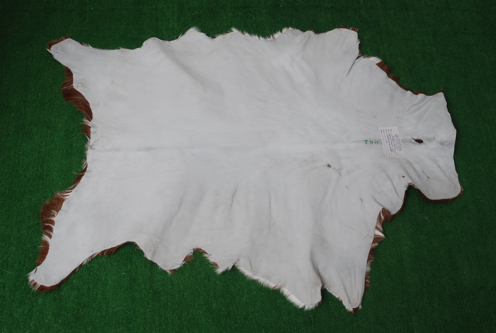 Luxurious Genuine Brown and White Goat Skin Rug | Modern Décor Floor Covering | Hypoallergenic Animal Hide Rug | Eco-Friendly Home Accent - Celestial Leather Limited