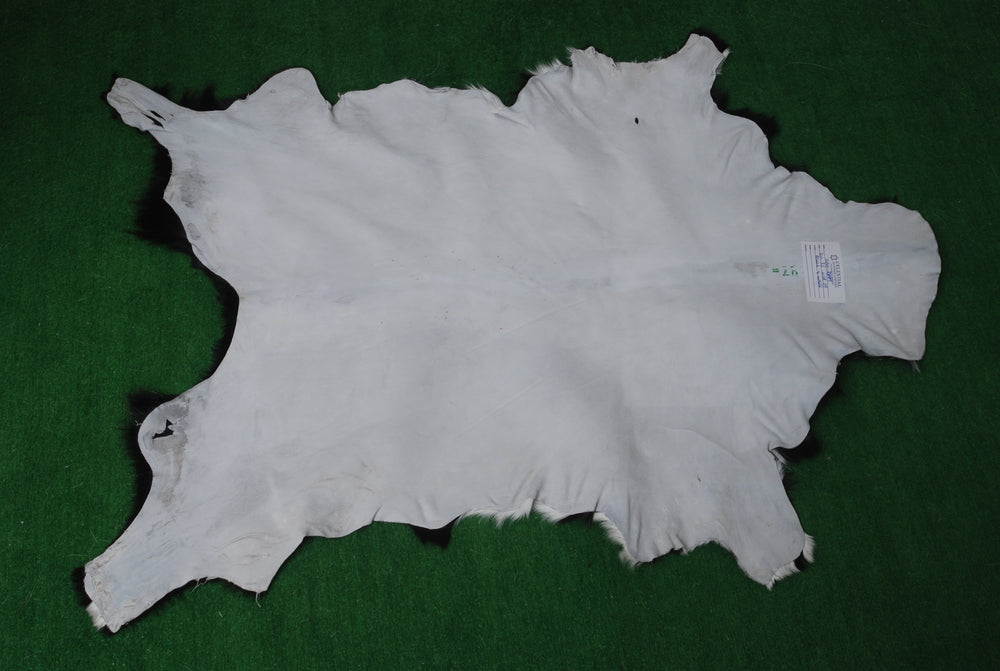 Luxurious Black & White Goat Skin Rug - Unique Natural Pattern - Celestial Leather Limited