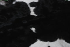 Luxurious Black & White Goat Skin Rug - Unique Natural Pattern - Celestial Leather Limited
