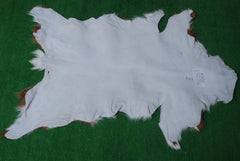 Luxury Brown and White Goat Hide Rug | Premium Hair-On Skin | Non-Slip Suede Back | Sustainable & Eco-Friendly | Handcrafted Elegance