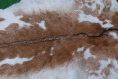 Luxury Brown & White Goat Skin Rug - Premium Handcrafted Hide Rug for Home Decor - Celestial Leather Limited