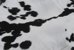 Handcrafted Black and White Goat Skin Rug - Soft and Durable Hair-On Leather