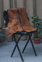 Natural Dark Brown Goat Hide Rug - Perfect for Modern and Rustic Spaces