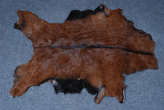 Natural Dark Brown Goat Hide Rug - Perfect for Modern and Rustic Spaces