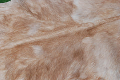 Luxurious Handmade Brown & White Goat Skin Rug | Soft, Kid & Pet-Friendly, Non-Shedding | Natural, Eco-Friendly Rustic Charm | Sustainable - Celestial Leather Limited