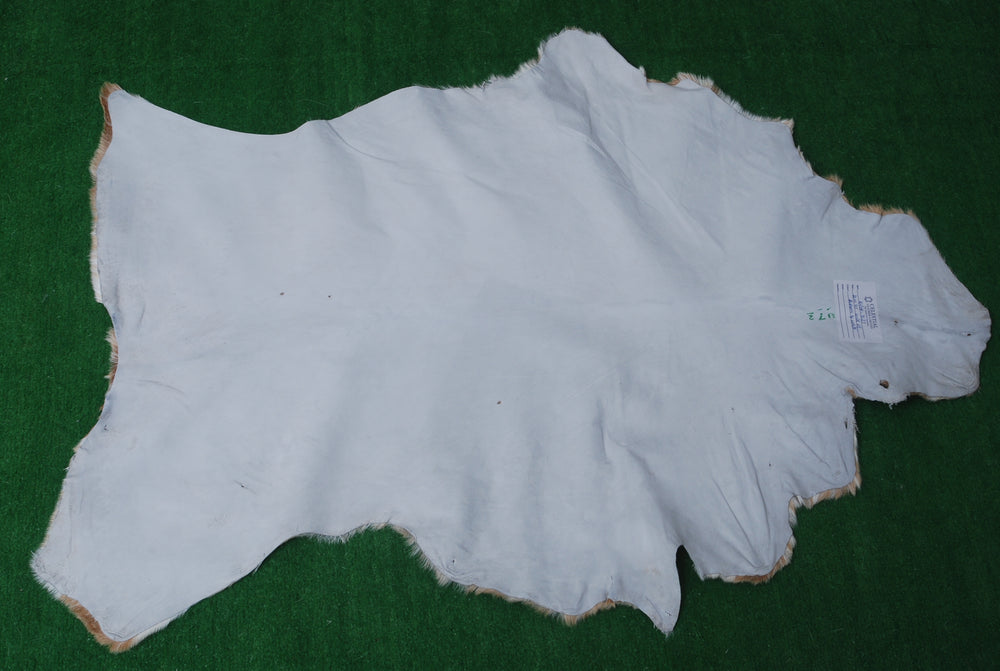 Luxurious Brown & White Goat Hide Rug - Premium Hair-On Skin, Unique Handcrafted Patterns - Hypoallergenic - Eco-Friendly - Various Sizes - Celestial Leather Limited